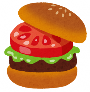 ハンバーガーのイラストです