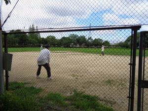 野球を行っている住民です。