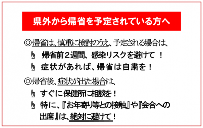 帰省について