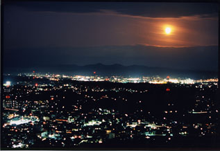 竜王山からの夜景写真