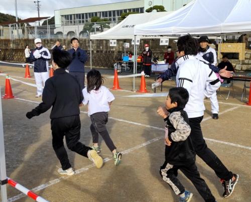 親子ペアの部ゴール