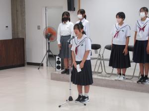 派遣生徒代表あいさつ