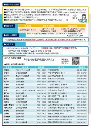 やまぐち若者定住応援事業補助金2