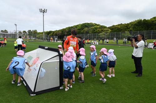寄附いただいたサッカーゴール