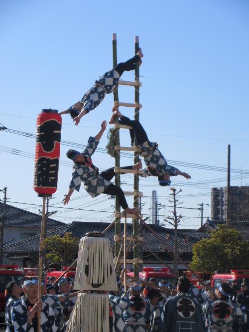 木遣・はしご乗り披露