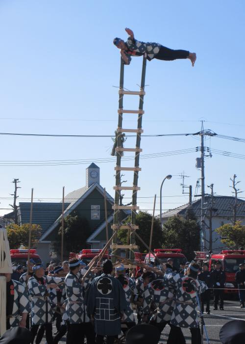 木遣・はしご乗り披露