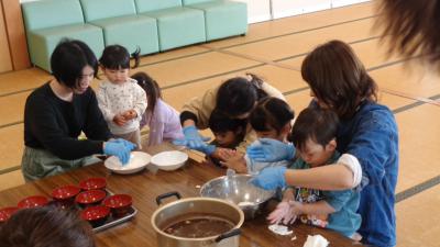 ぜんざいつくり