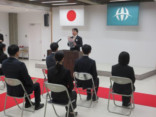 新規採用市長あいさつ