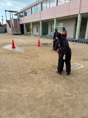 消火器訓練の様子