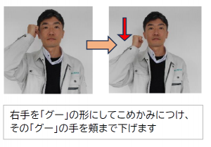 おはようございますの手話です